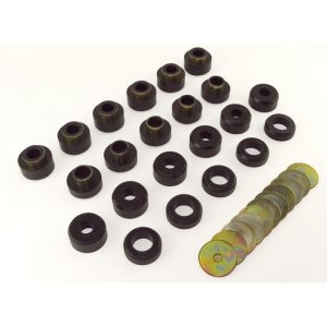 Jeep Wrangler Body Mount Kit - Rugged Ridge - Polyurethane, 22 Piece - Black - `97-`03